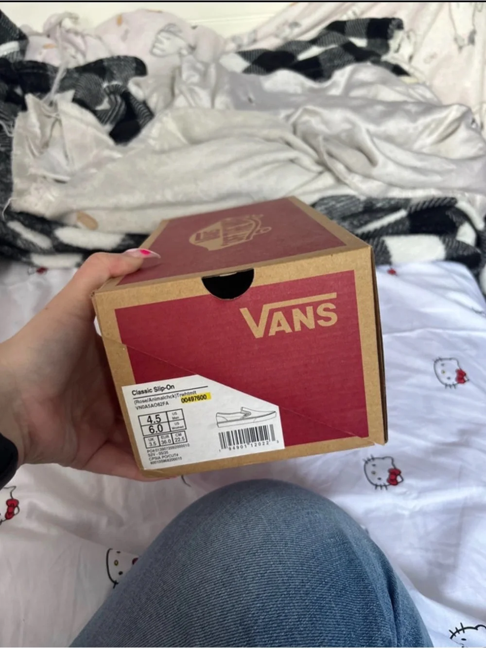 Vans Floral Leopard Checkerboard Slip-On — Pink, Black, White